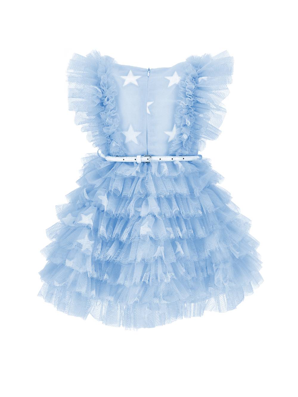 Monnalisa Abito tulle stampato con ruches Saldi