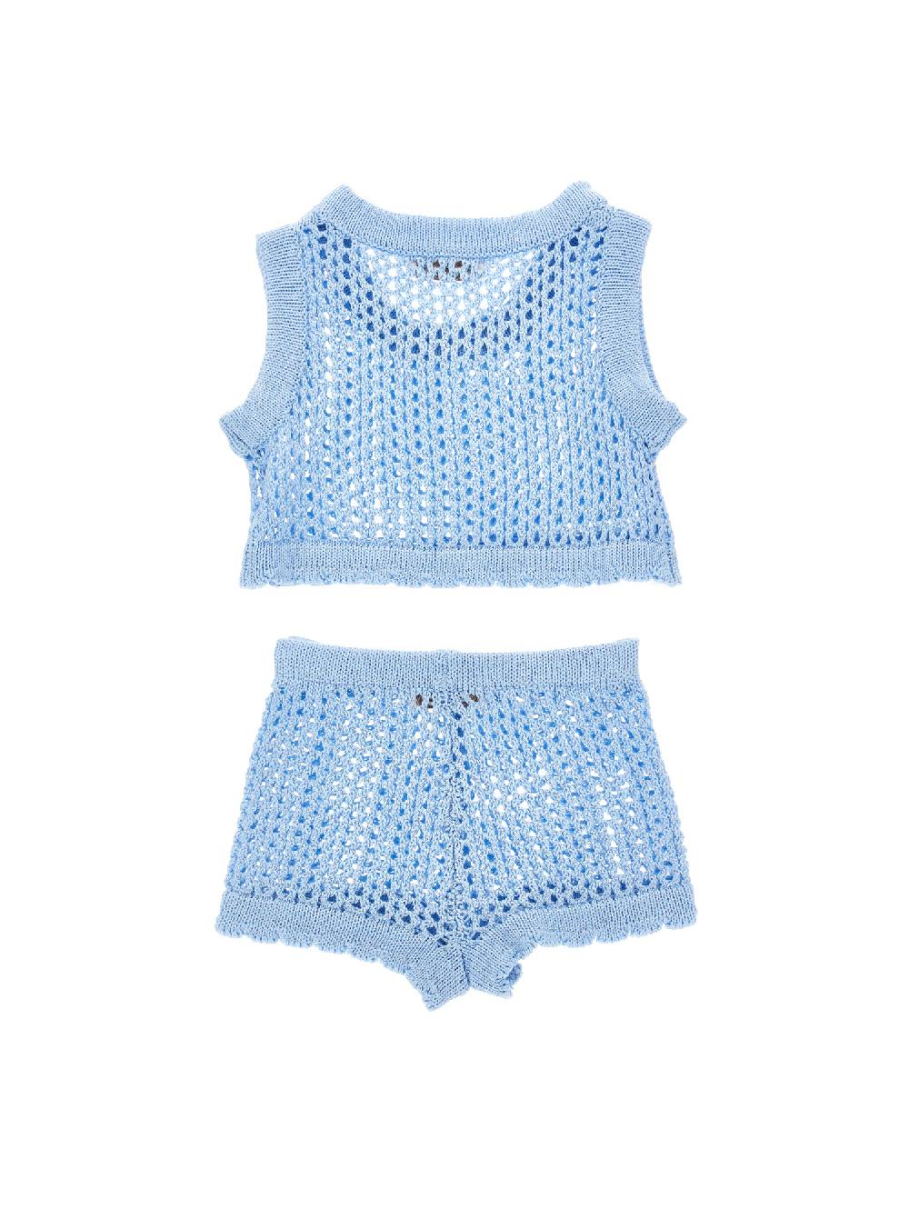 Monnalisa Completo due pezzi rete Moda