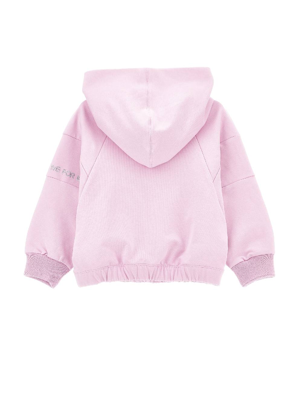Monnalisa Felpa cotone hoodie con borchiette Promozione Limitata
