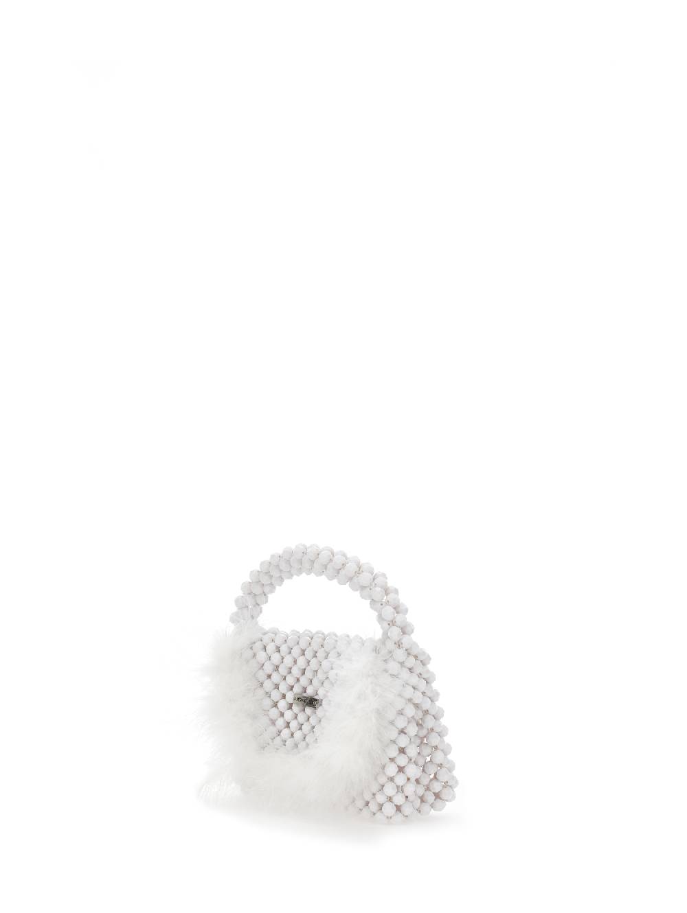 Monnalisa Borsa crystal con piume In Vendita