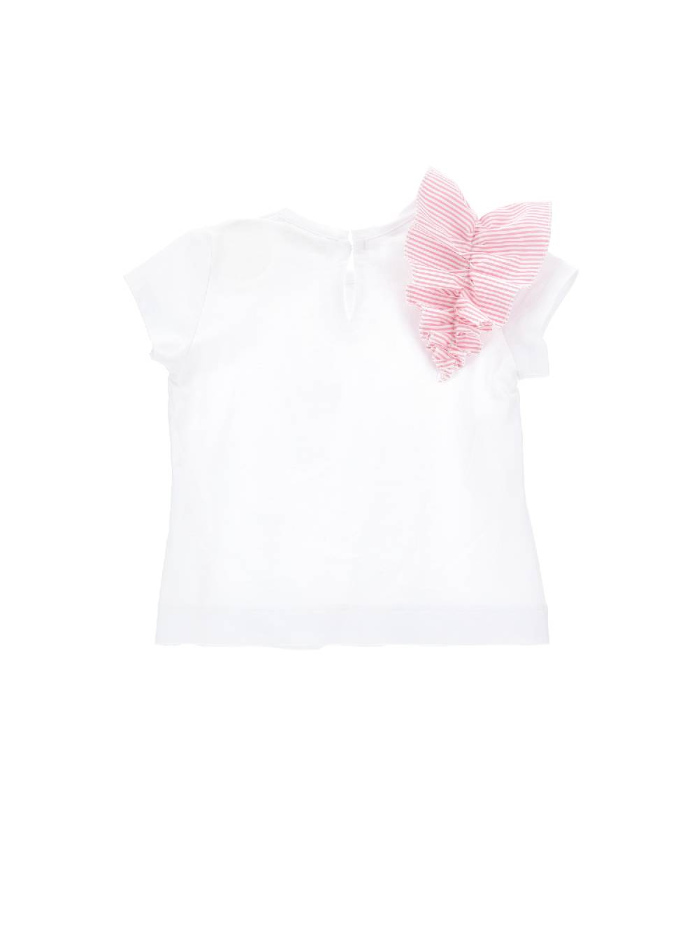 Monnalisa T-shirt cotone organico rouches Prezzo Ridotto