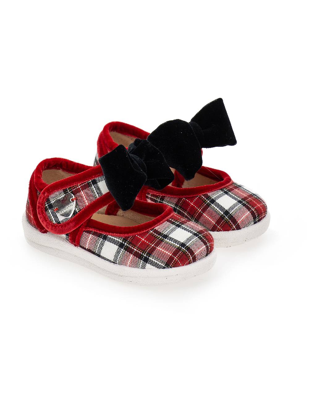 Monnalisa Ballerine tessuto tartan Saldi Di Fabbrica
