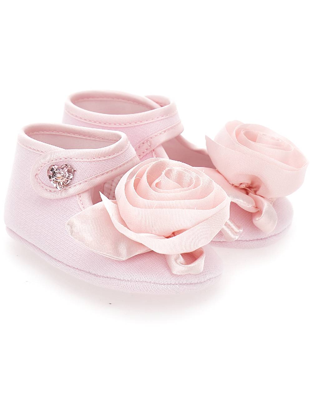 Monnalisa Ballerine jersey con rosa applicata Vendite Flash