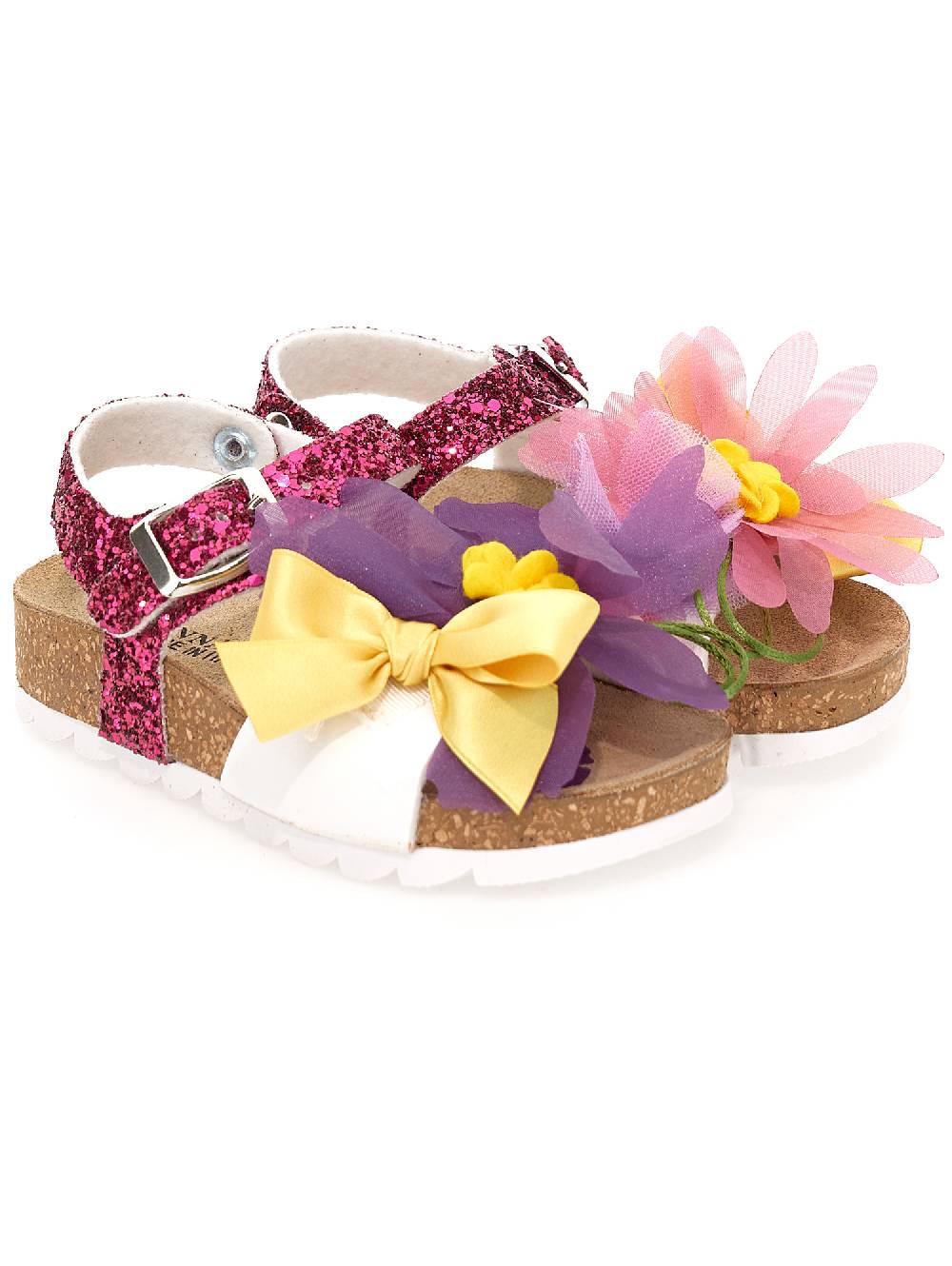 Monnalisa Sandali glitter con fiori Promozione
