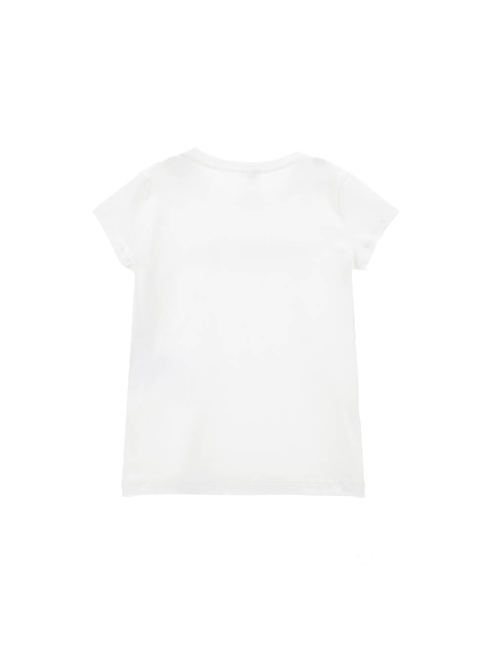 Monnalisa T-shirt cotone logato strass Offerte