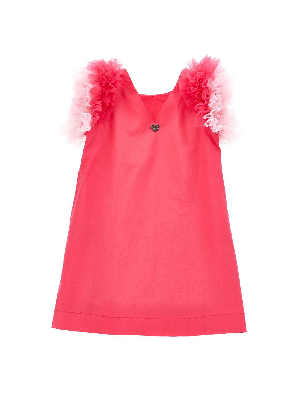 Monnalisa Abito cotone giromanica tulle Moda