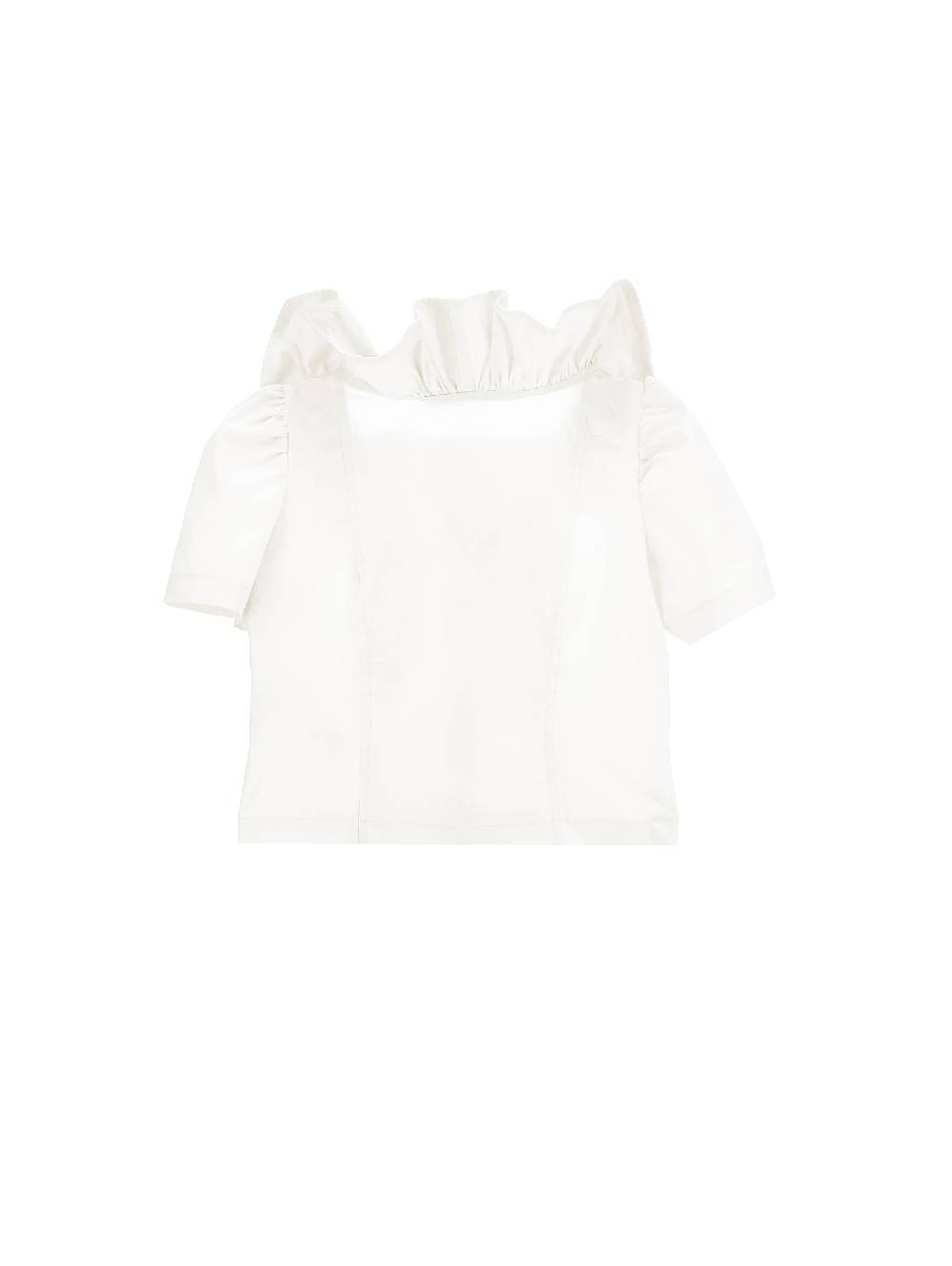 Monnalisa Camicia popeline con volants Qualità Garantita