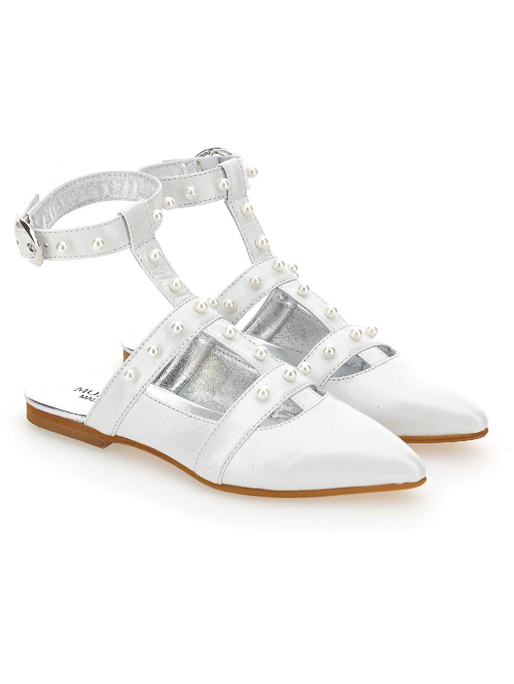 Monnalisa Slingback pelle con perle Sconto