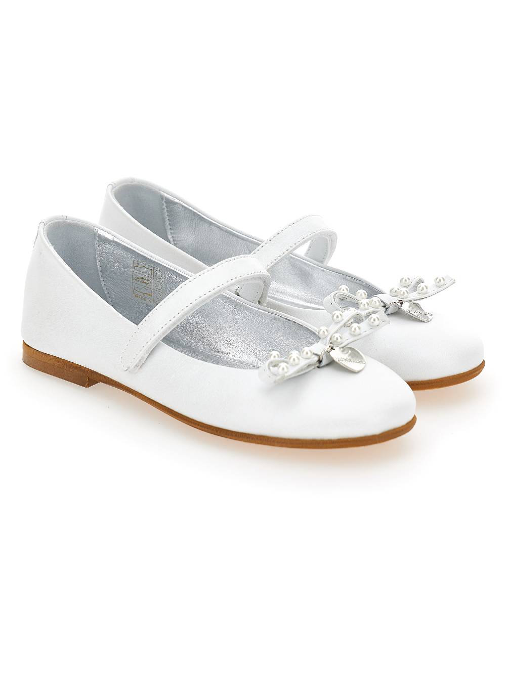 Monnalisa Ballerine in pelle perlata con fiocco Economico