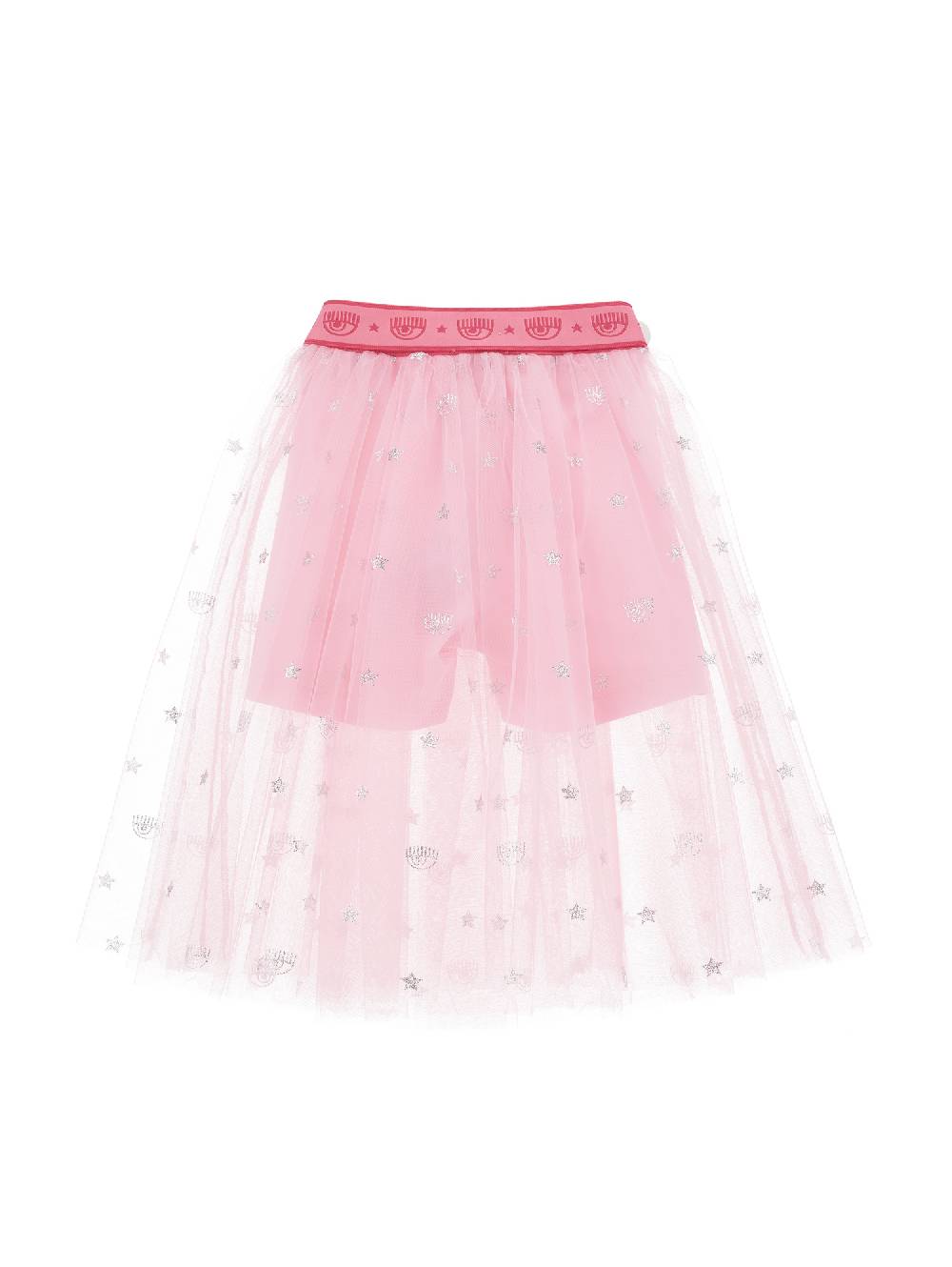 Monnalisa Gonna in tulle Logomania all over Moda