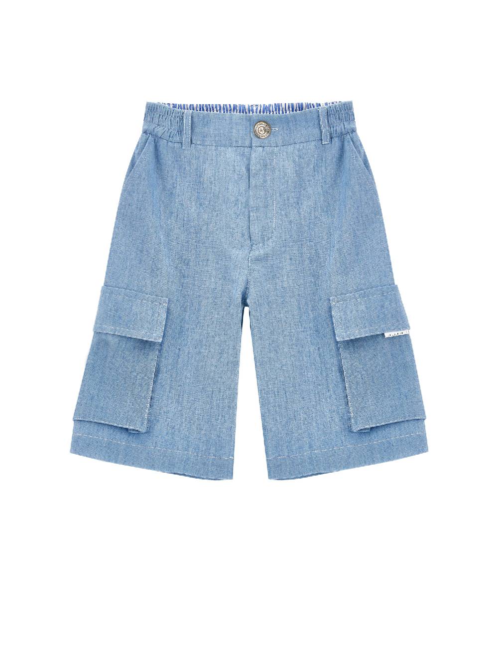 Monnalisa Bermuda chambray cargo Fornitura limitata