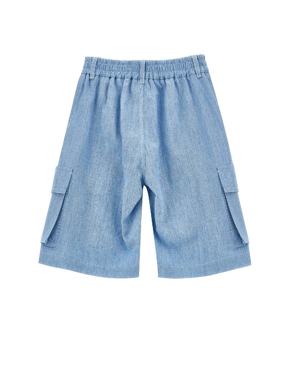 Monnalisa Bermuda chambray cargo Fornitura limitata
