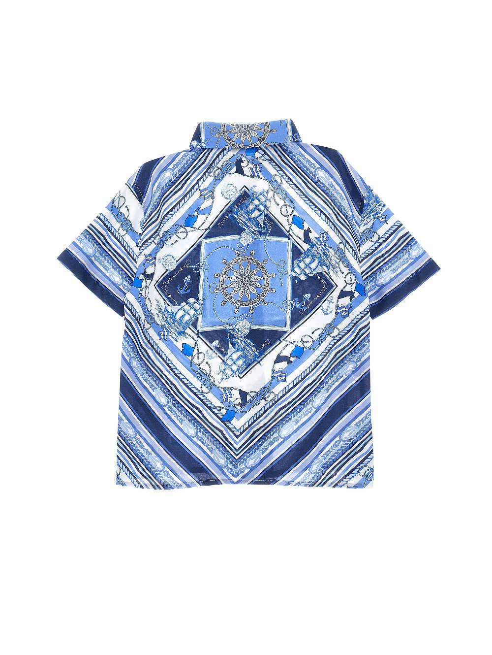 Monnalisa Camicia viscosa stampa marine Vendite stagionali