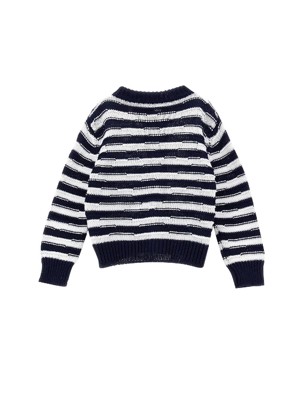 Monnalisa Cardigan a righe marina cotone Offerte stagionali