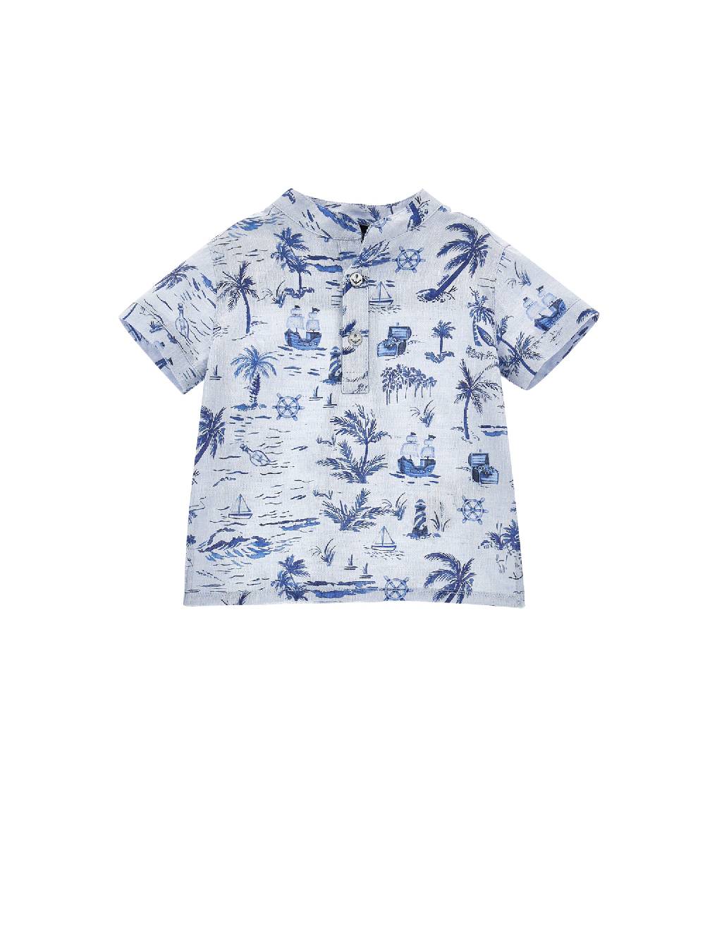 Monnalisa Camicia stampa marine tela