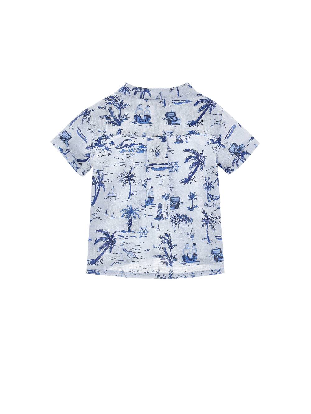 Monnalisa Camicia stampa marine tela Liquidazione