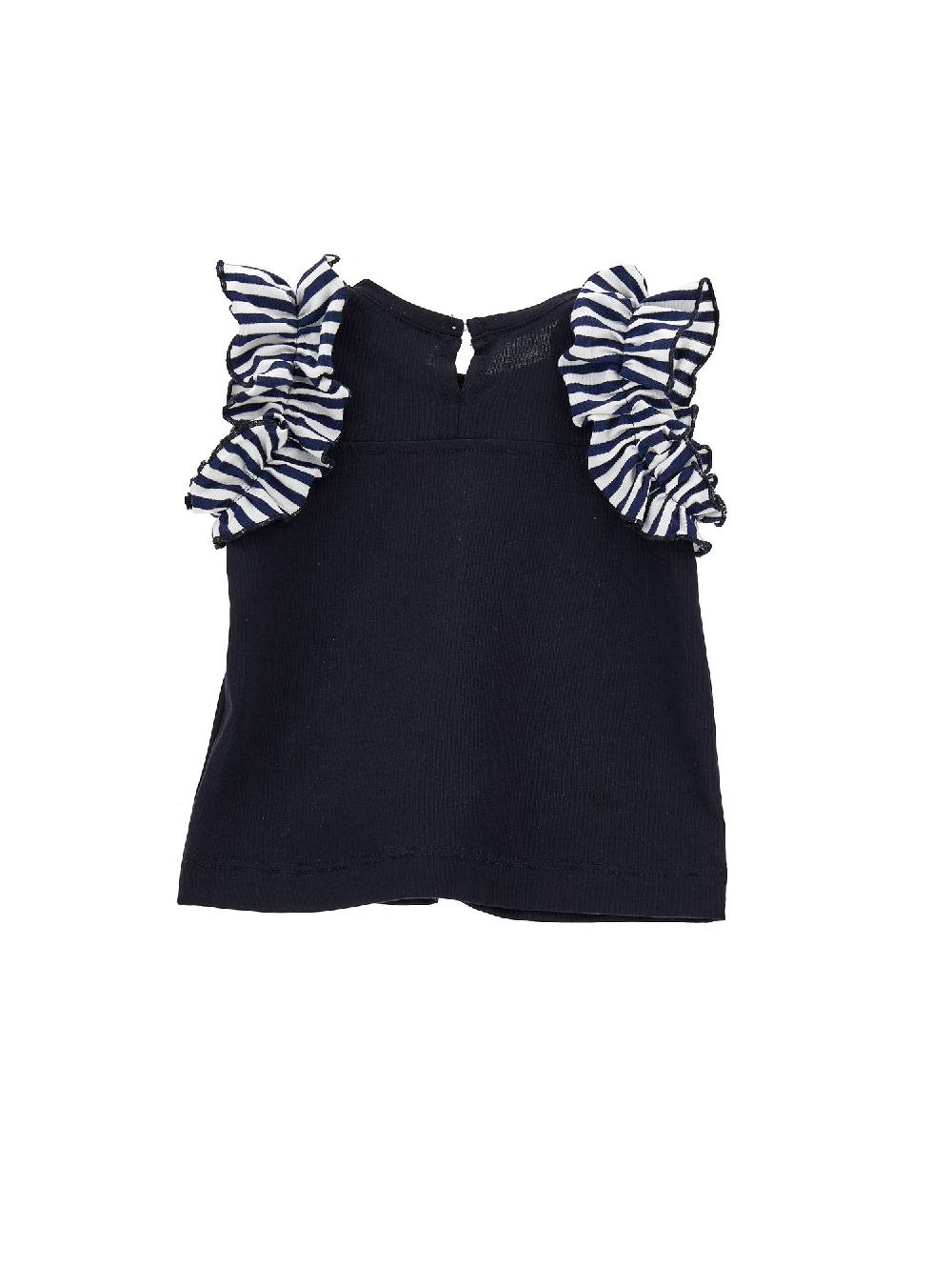 Monnalisa Canotta jersey con rouches In vendita