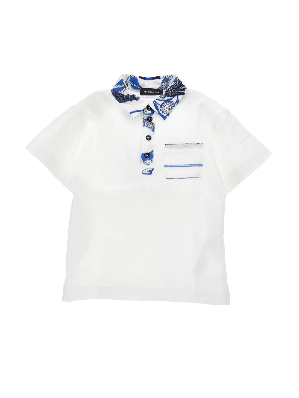 Monnalisa Polo piquet con taschino righe