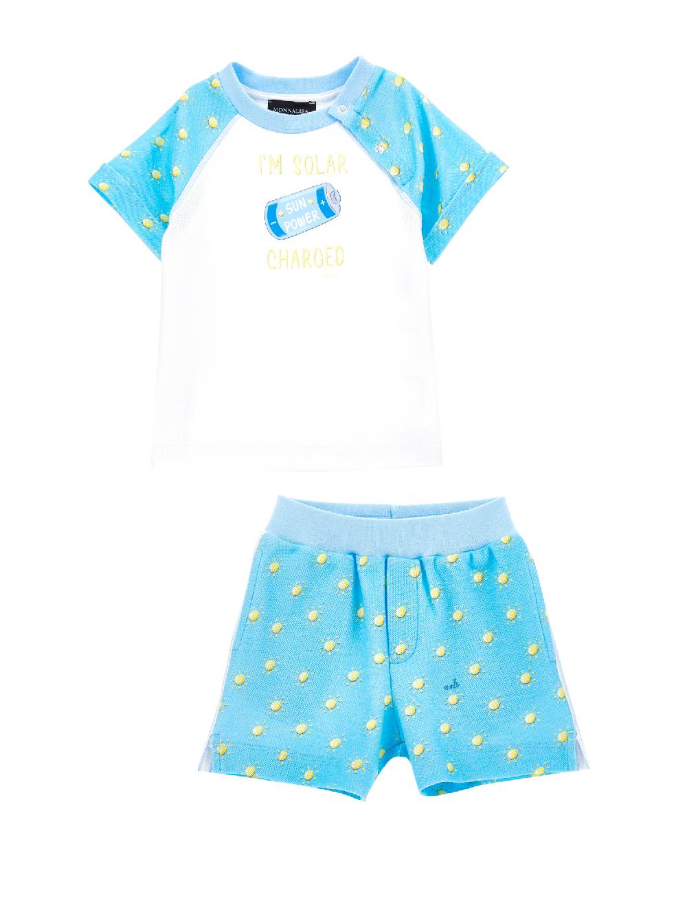 Monnalisa Completo t-shirt e shorts in piquet Offerta speciale