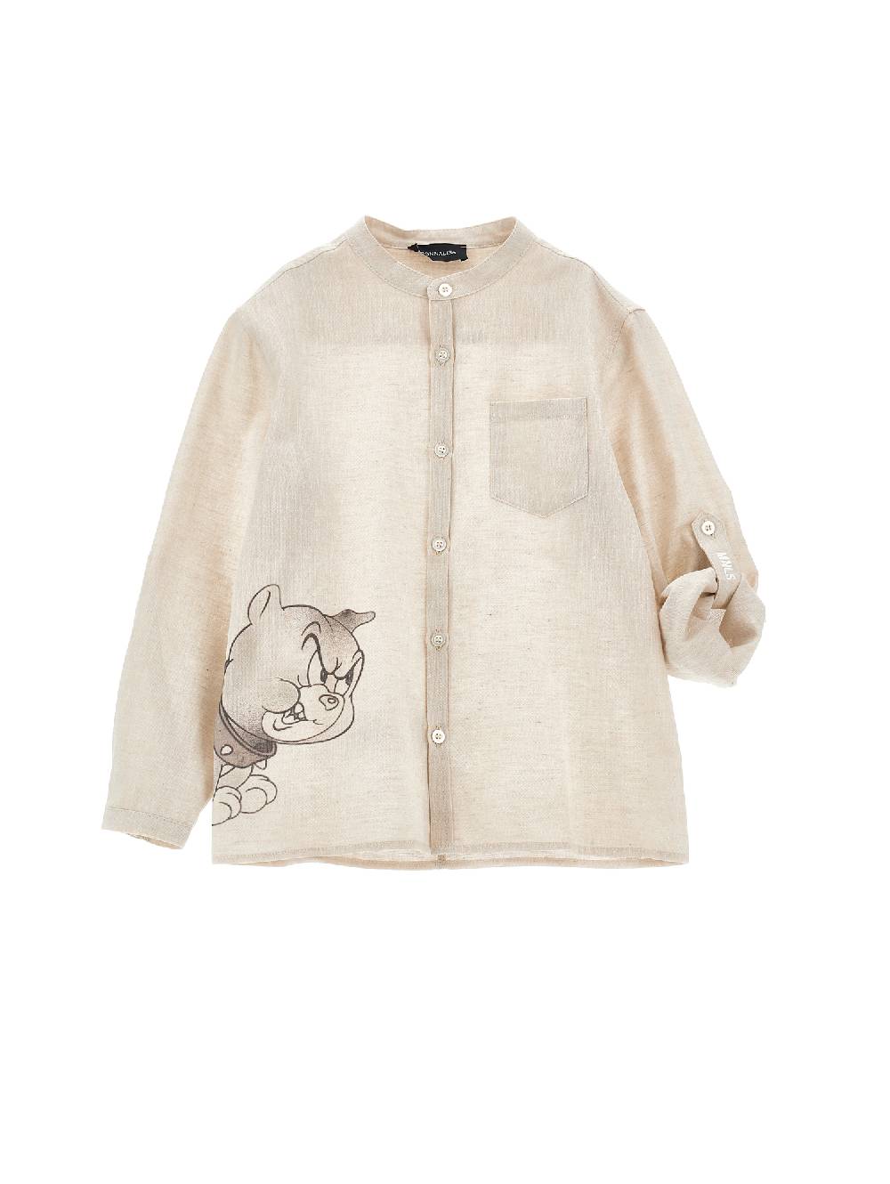 Monnalisa Camicia lino Spike