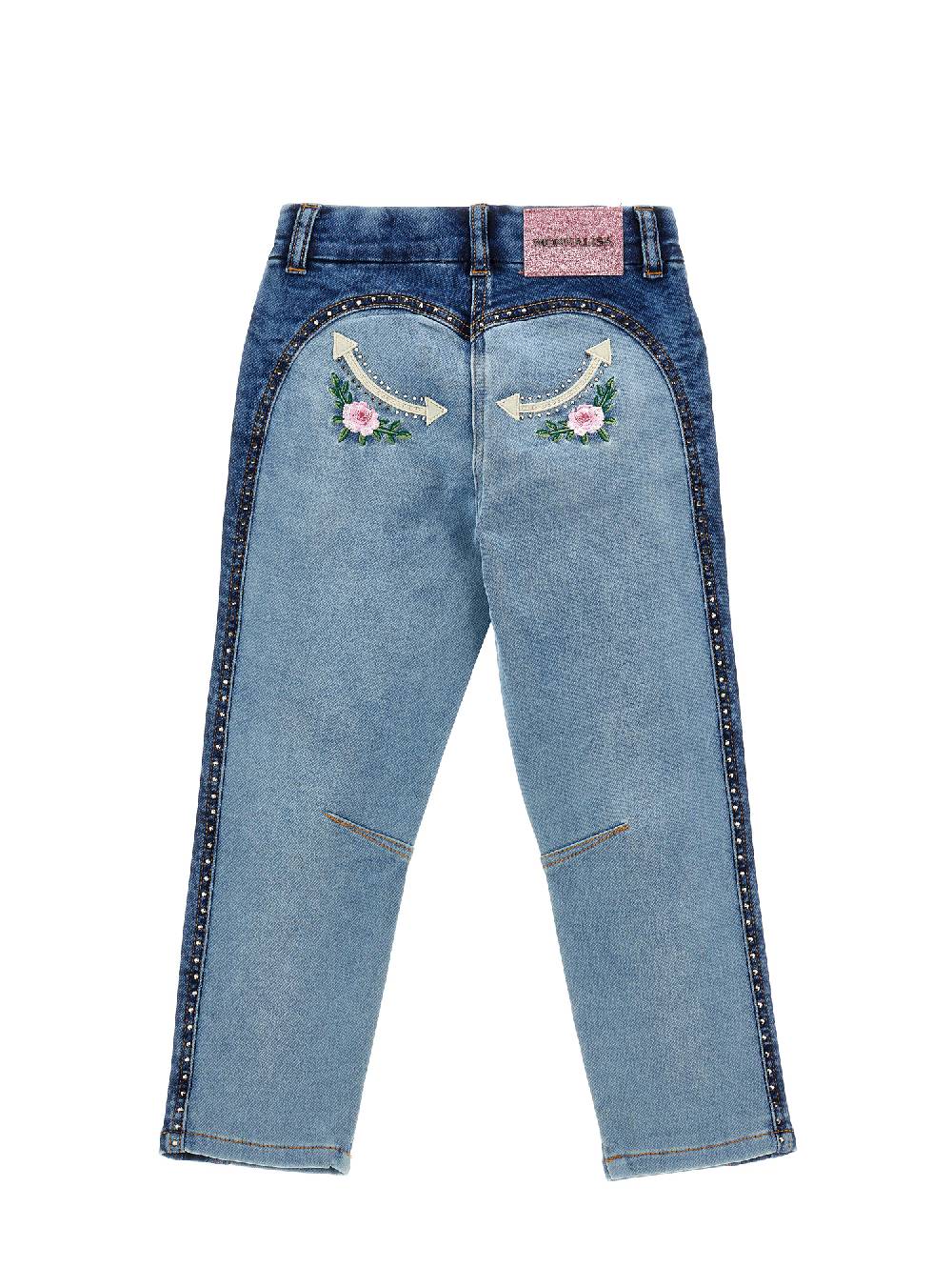 Monnalisa Jeans felpa ricamati Offerte speciali