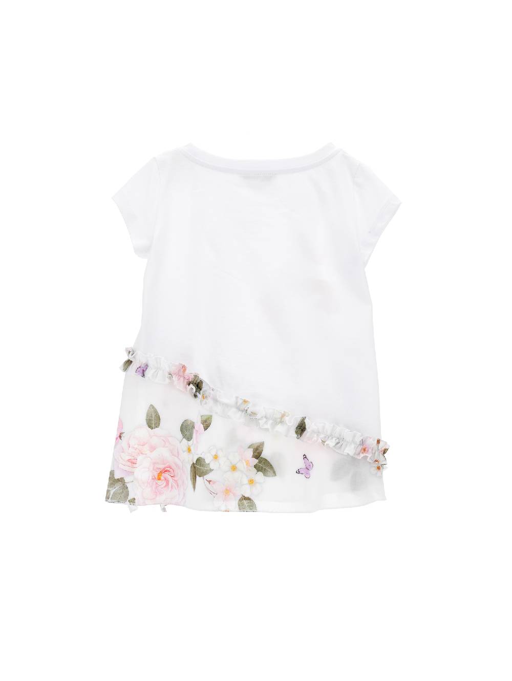 Monnalisa T-shirt jersey stretch floreale Ultimi due giorni