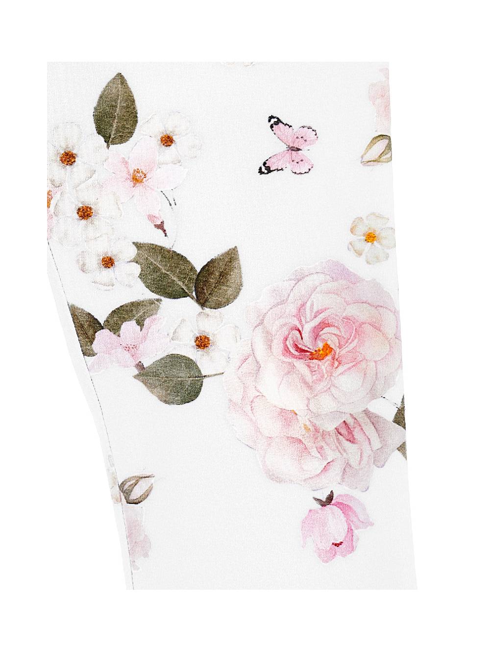 Monnalisa Leggings jersey stampa bouquet Promozione temporanea