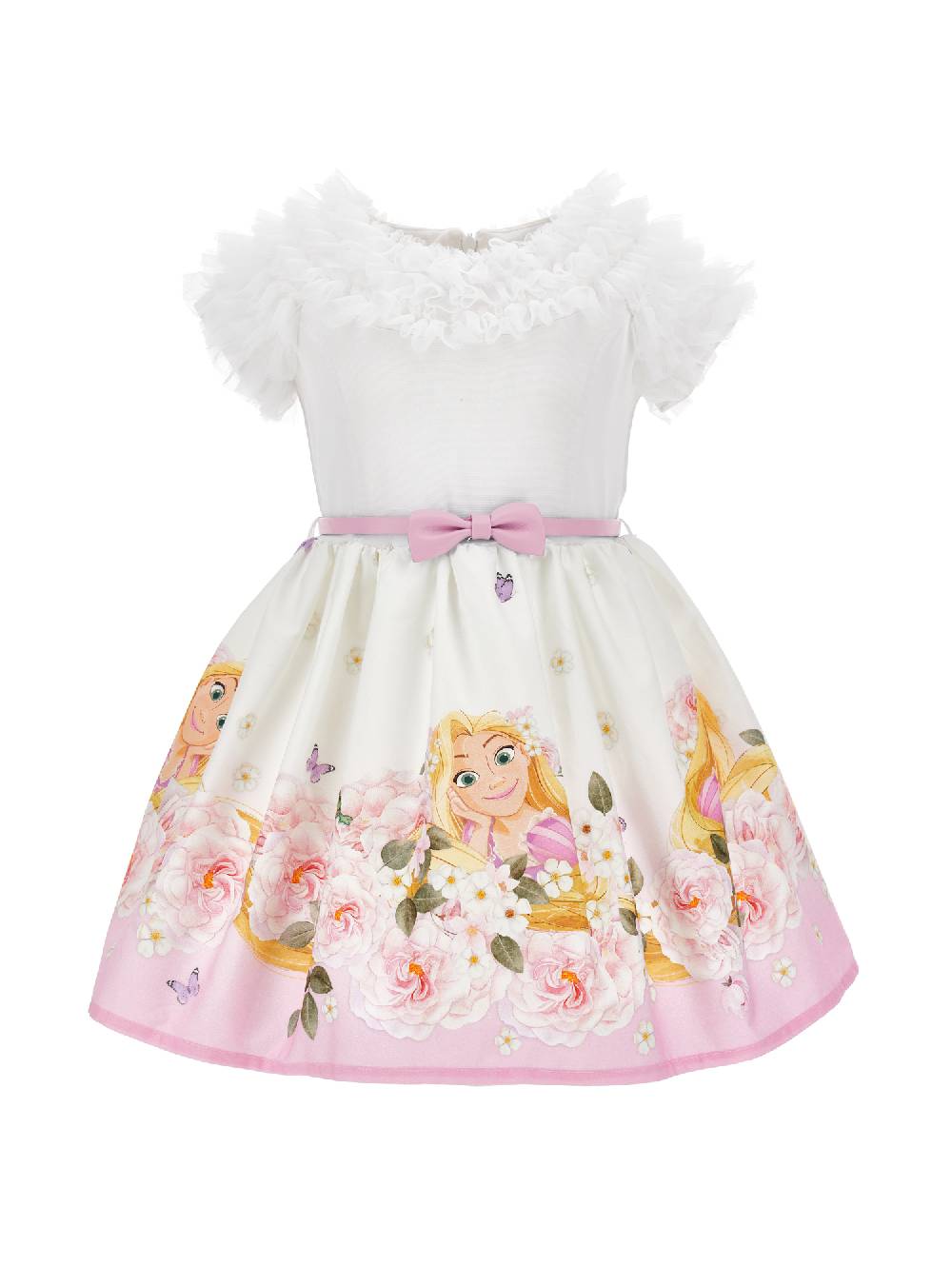 Monnalisa Abito popeline tulle Rapunzel Fino al 55% di sconto