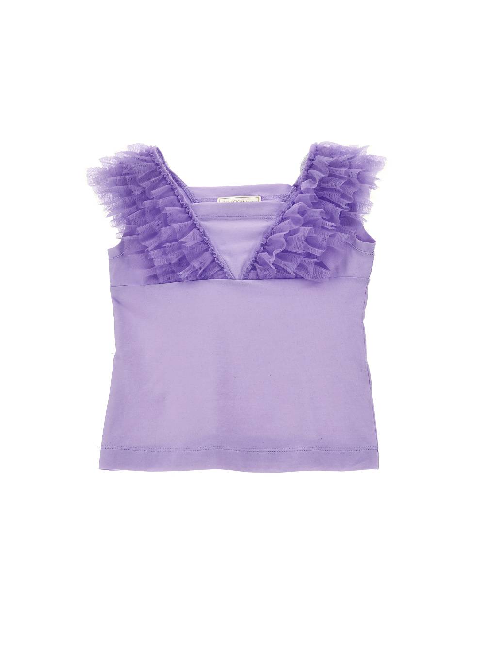 Monnalisa Canotta jersey dettagli tulle