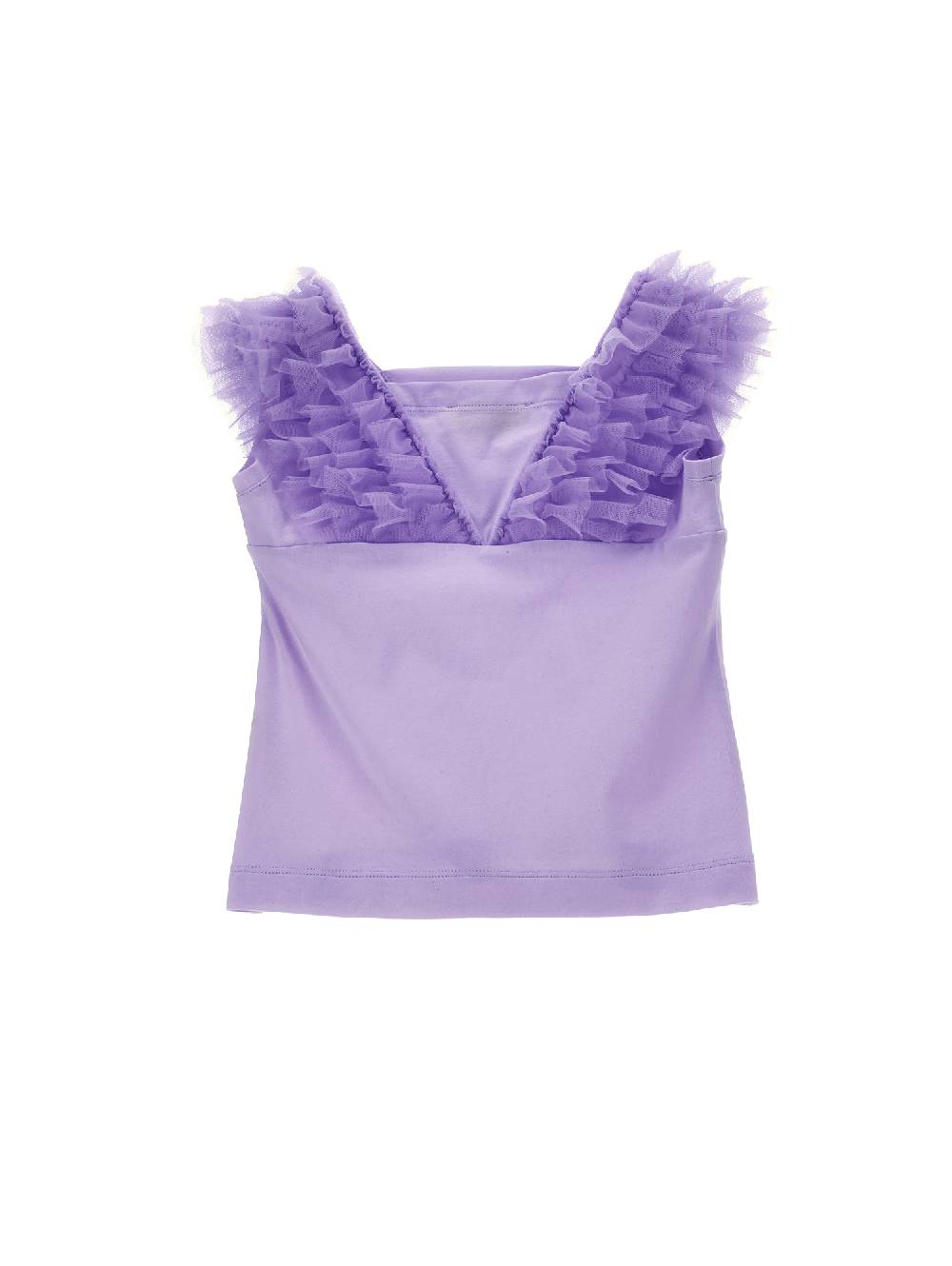 Monnalisa Canotta jersey dettagli tulle Super sconto