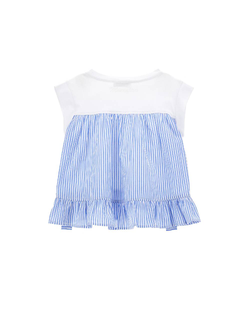 Monnalisa T-shirt con fiocchi e strass Sottocosto
