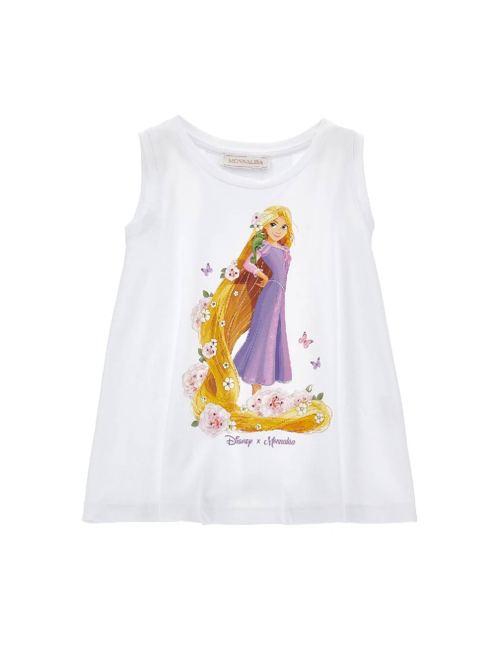 Monnalisa Maxi t-shirt smanicata Rapunzel Saldi Di Fabbrica