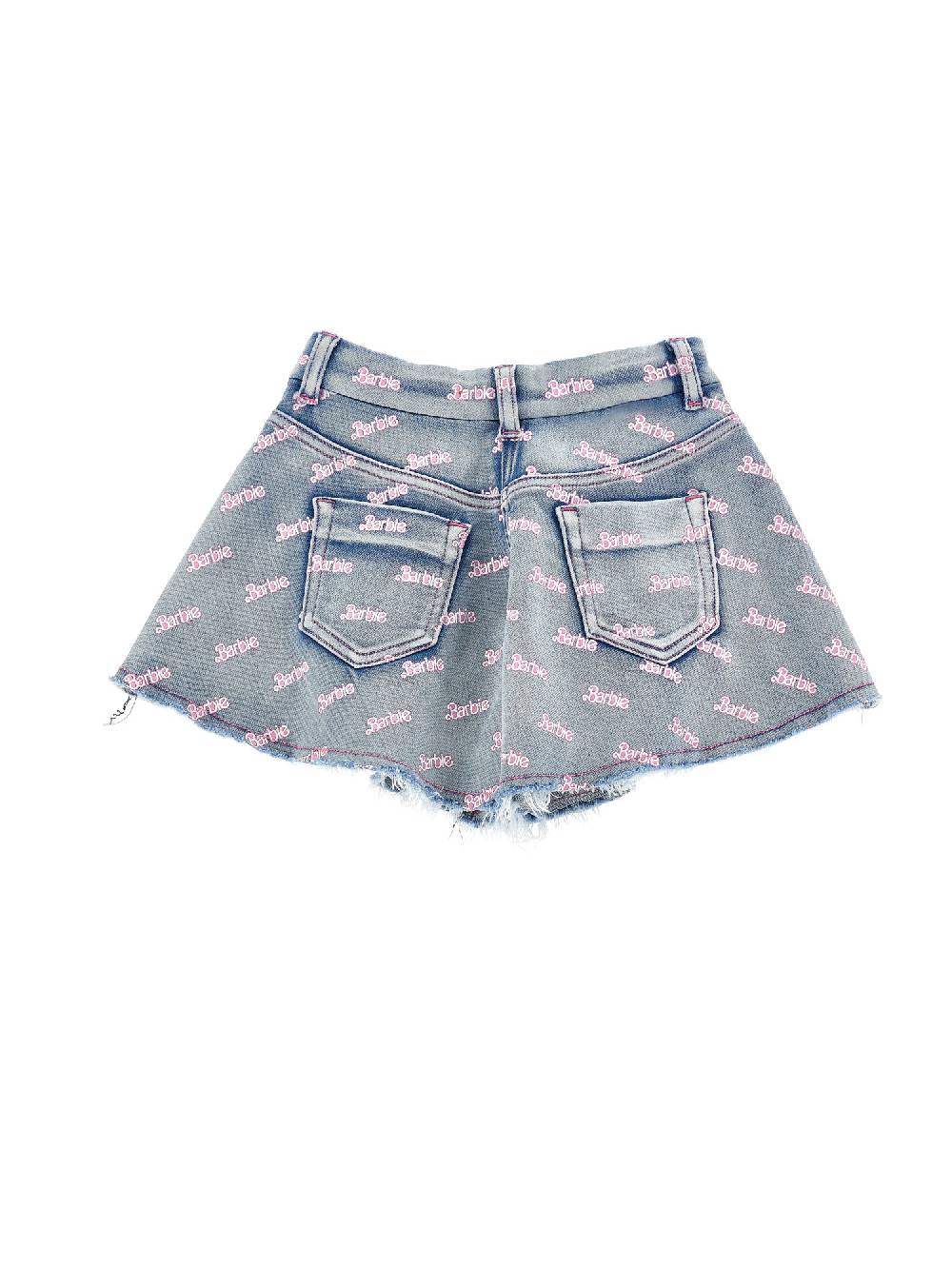 Monnalisa Shorts denim Barbie In Saldo