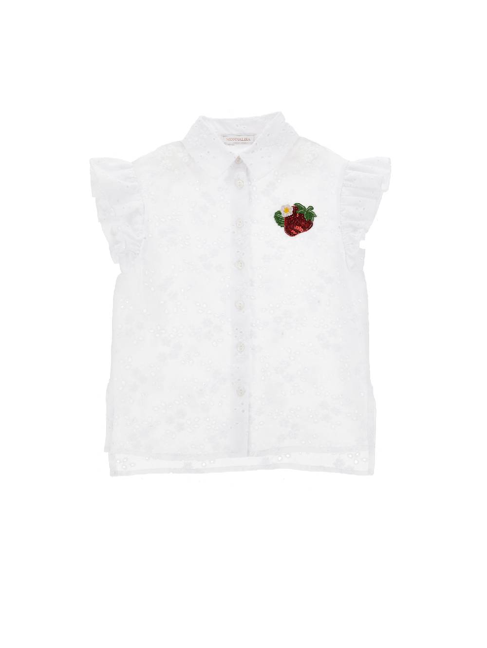 Monnalisa Camicia ricamo sangallo