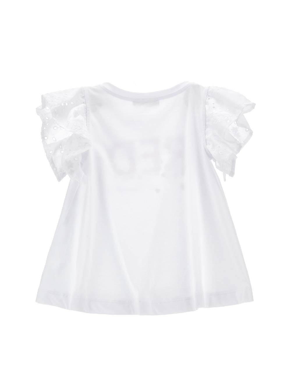 Monnalisa T-shirt cotone organico sangallo Ritorno libero