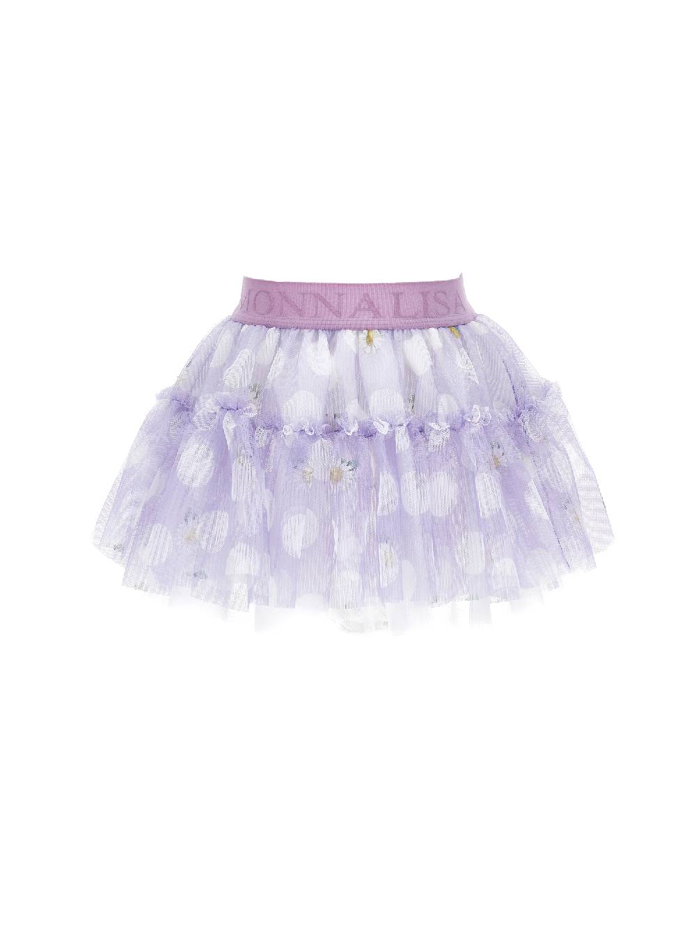Monnalisa Gonna tulle pois e margherite