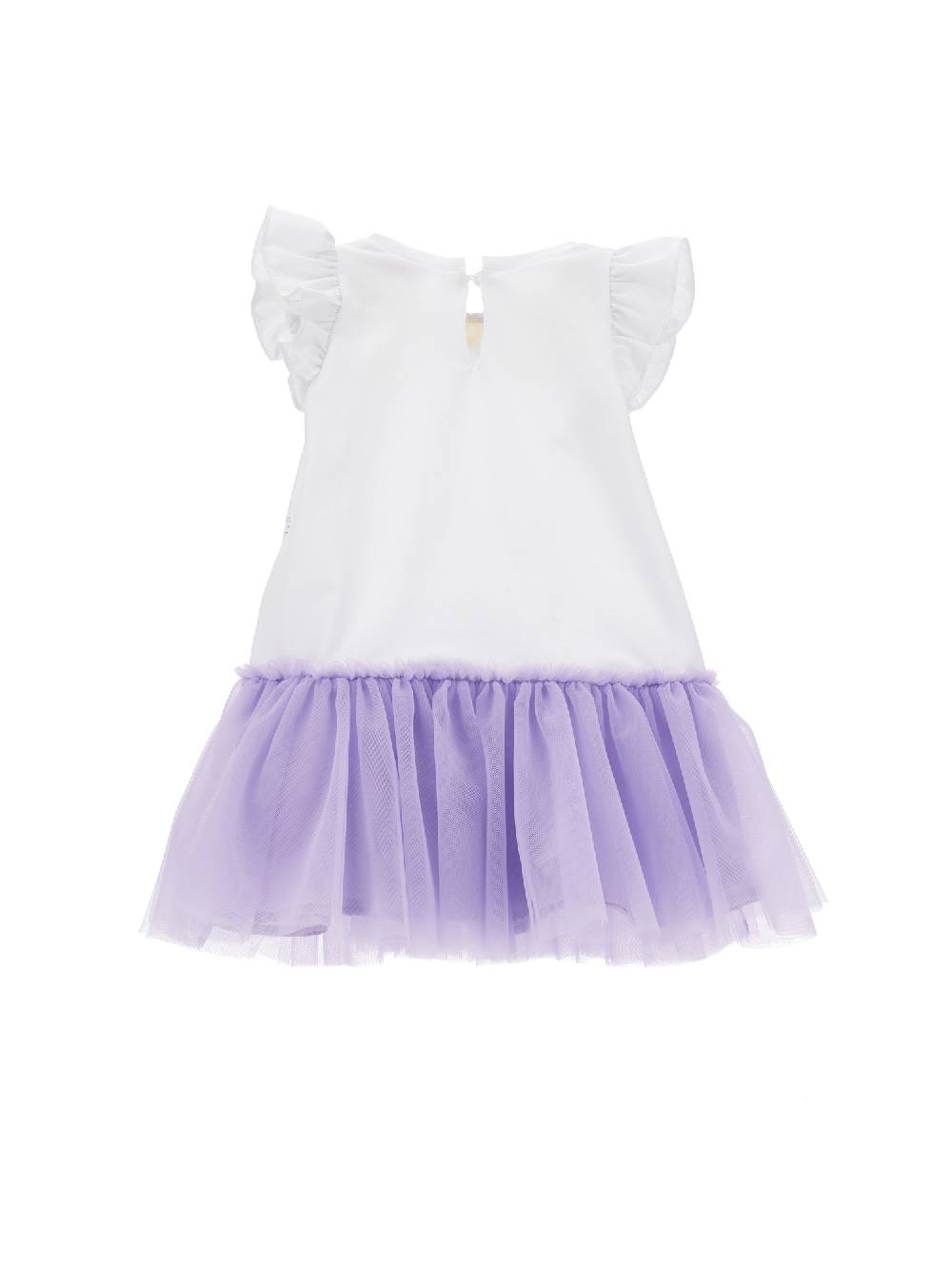 Monnalisa Abito jersey con balza in tulle In Linea