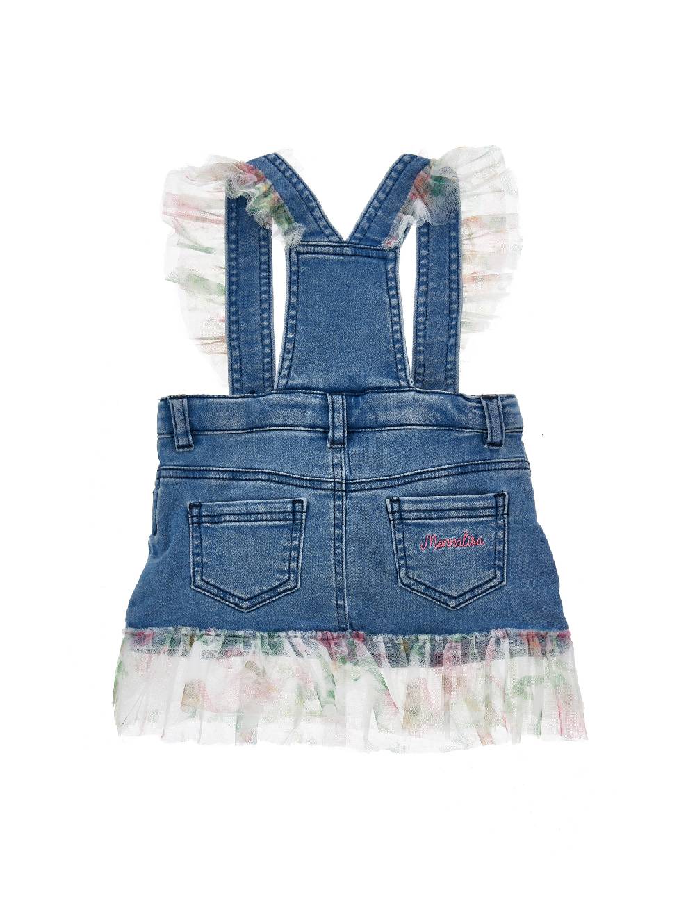 Monnalisa Salopette denim con ruches Affare Del Giorno