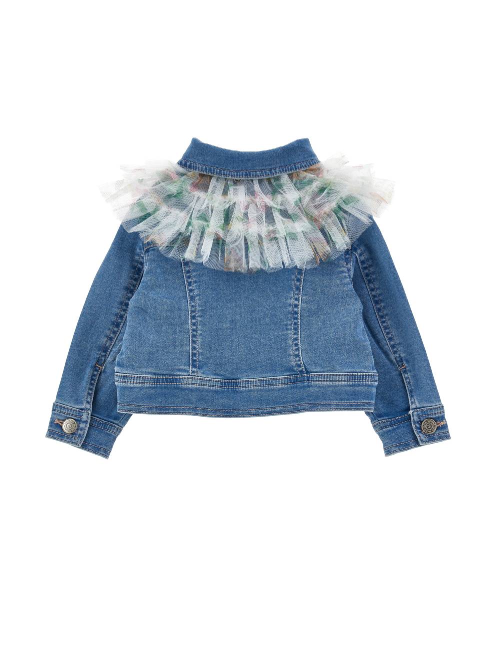 Monnalisa Giacchino denim con galette Prezzo Ridotto