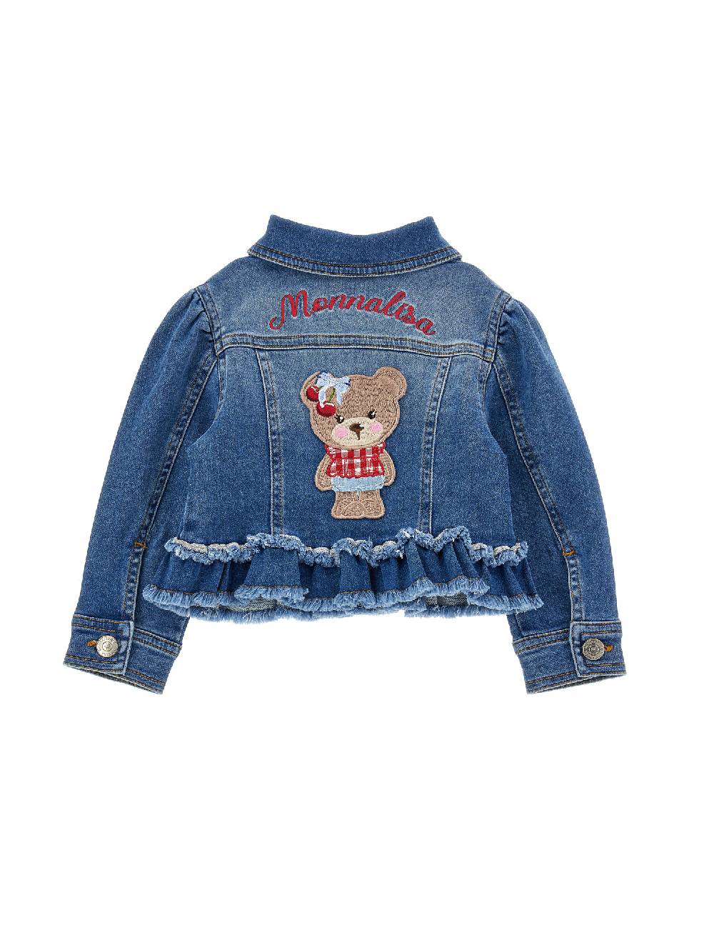 Monnalisa Giacchino denim ricamato Prezzo di fabbrica