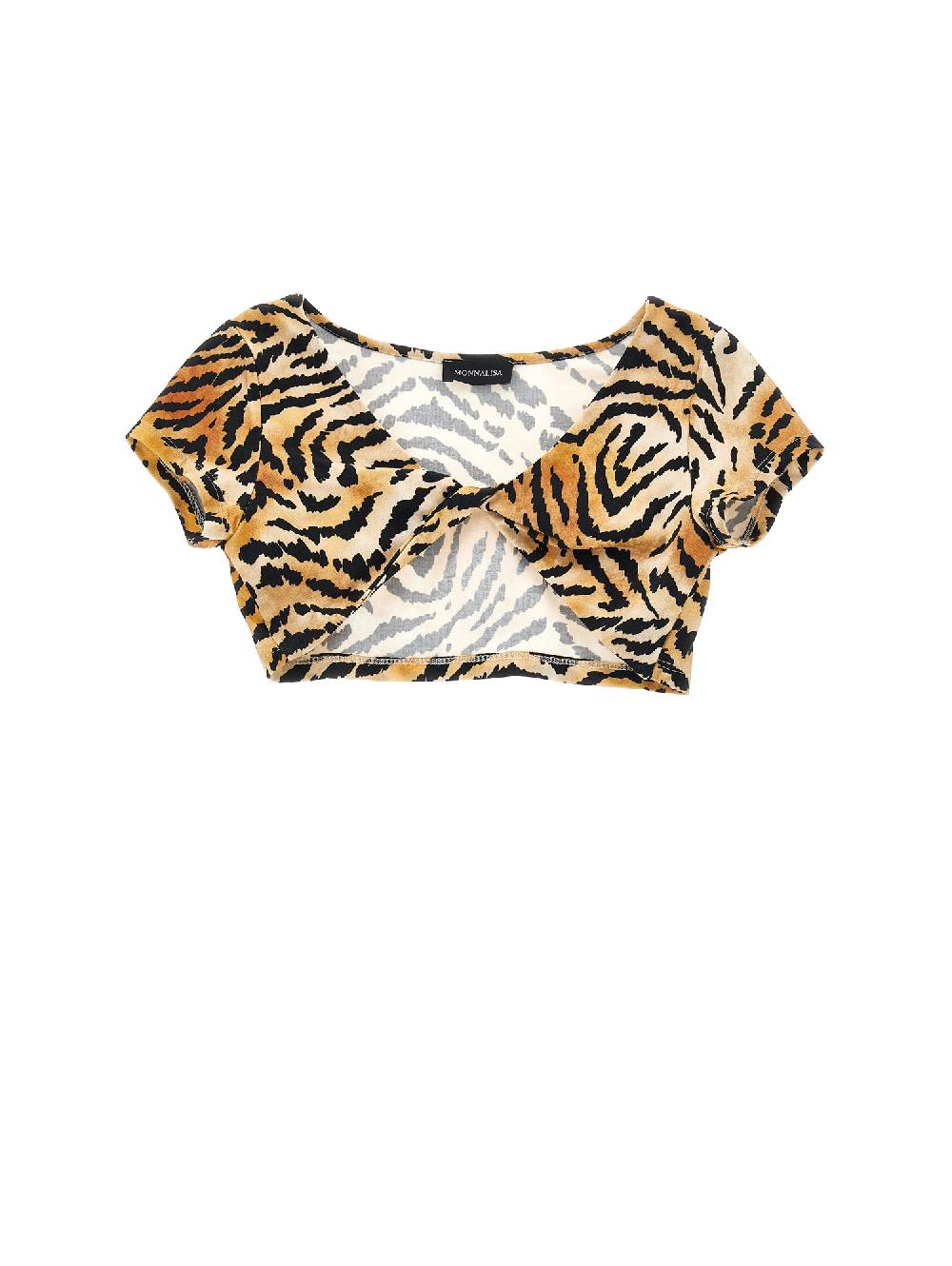 Monnalisa Top cropped tigrato