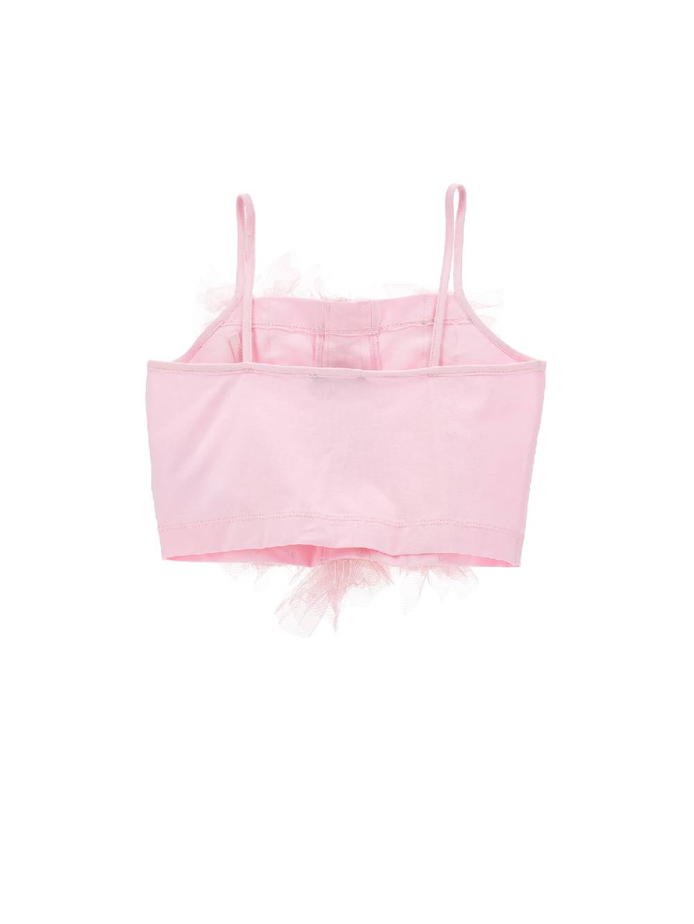 Monnalisa Top cotone con rouches tulle Offerta San Valentino