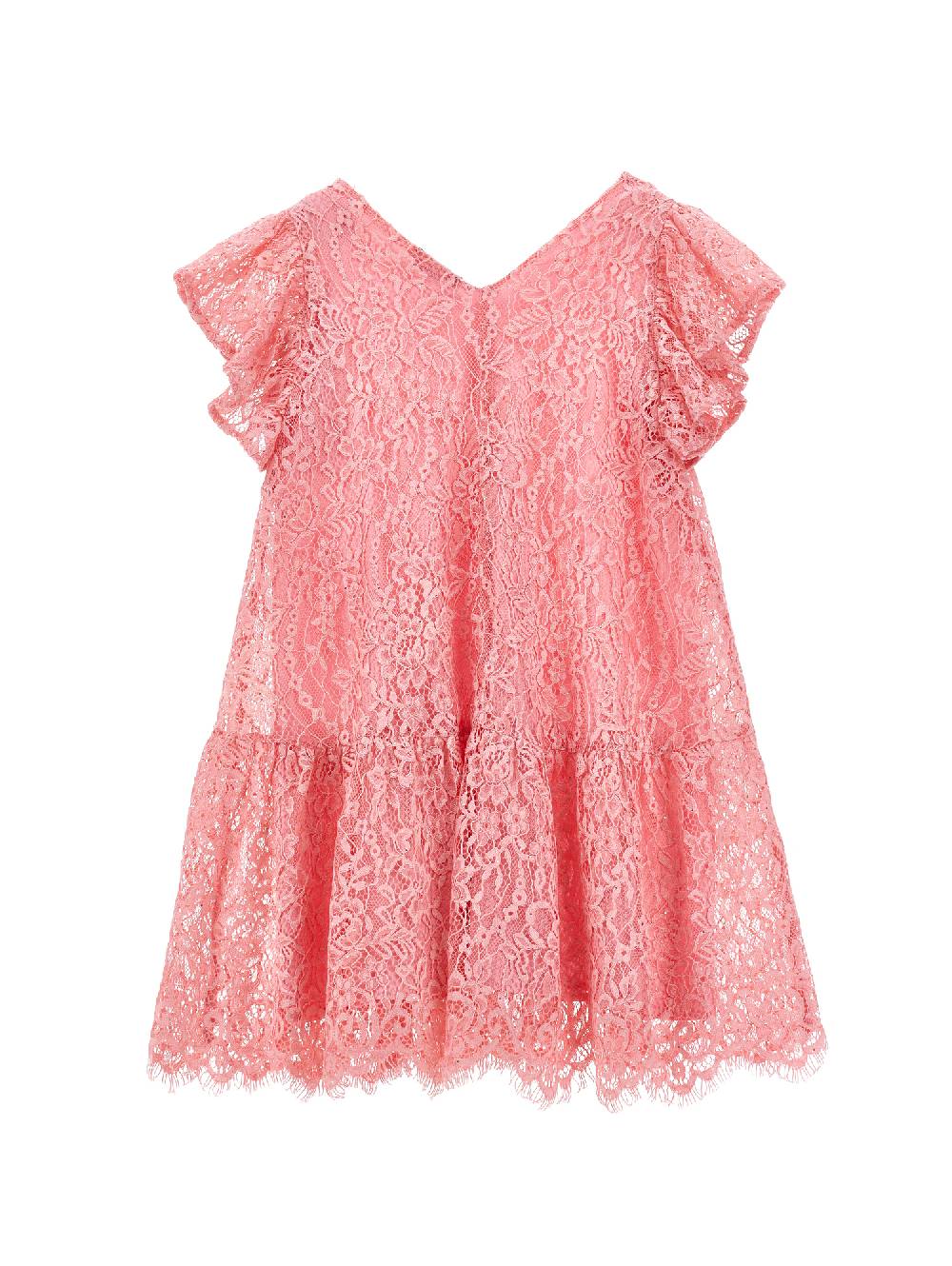 Monnalisa Abito pizzo vita bassa Online Outlet