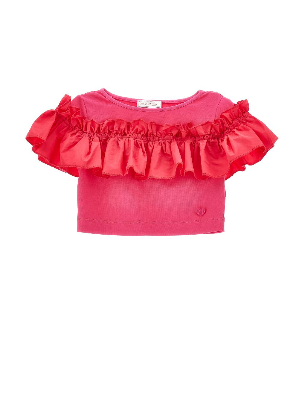 Monnalisa Top cotone con rouches Smaltimento dello stoccaggio