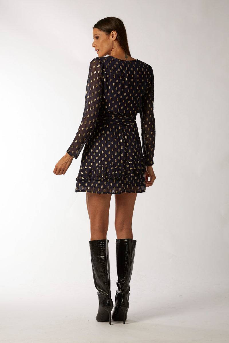 La Kore CAIRO short dress viscose lame Nuova