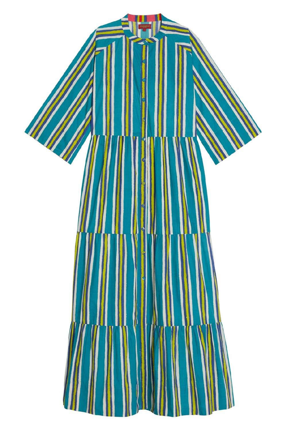Lisa Corti abito rambagh crazy stripes peacock 2025