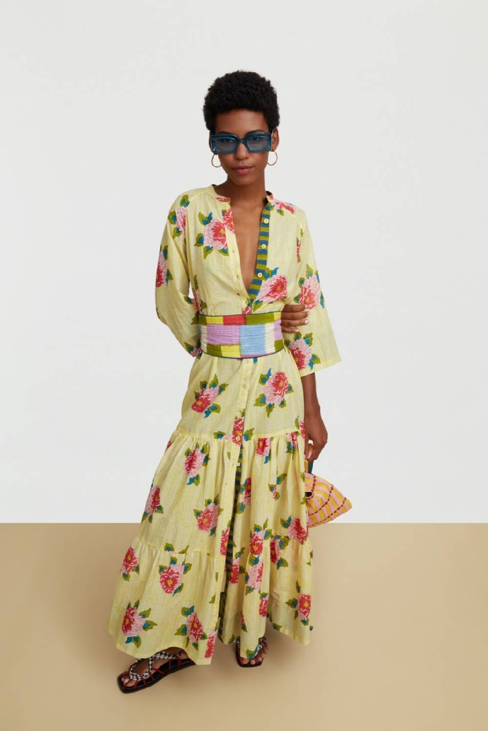 Lisa Corti abito rambagh barwara light yellow In Linea