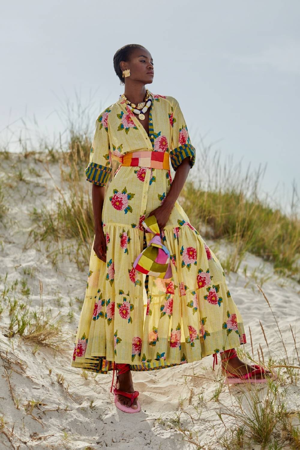 Lisa Corti abito rambagh barwara light yellow In Linea
