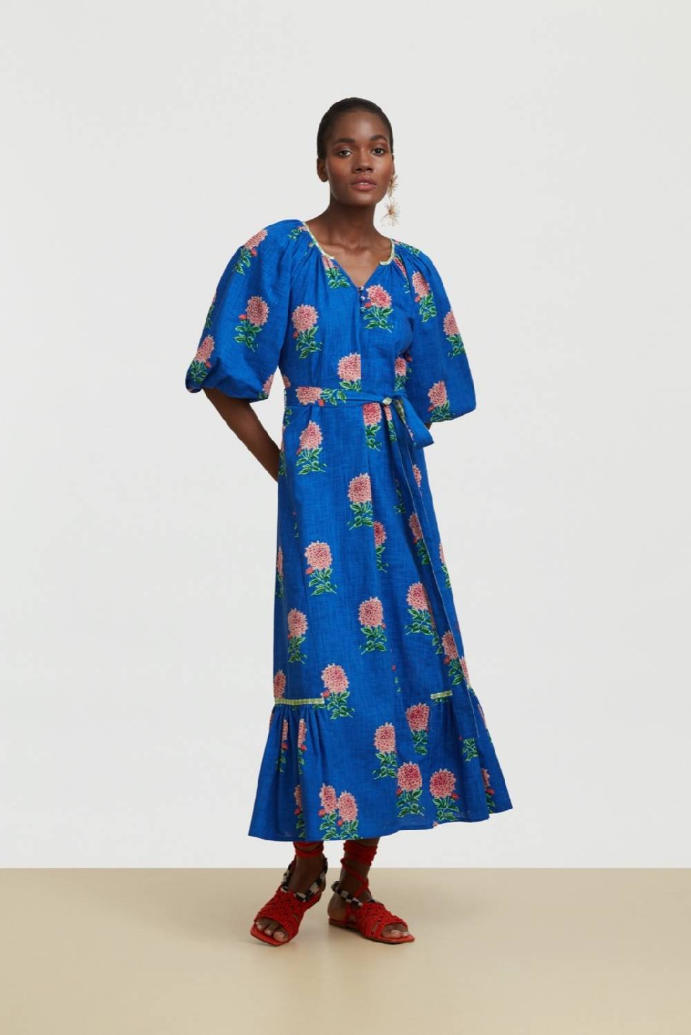 Lisa Corti abito mandili mamagoto royal blue Nuovo