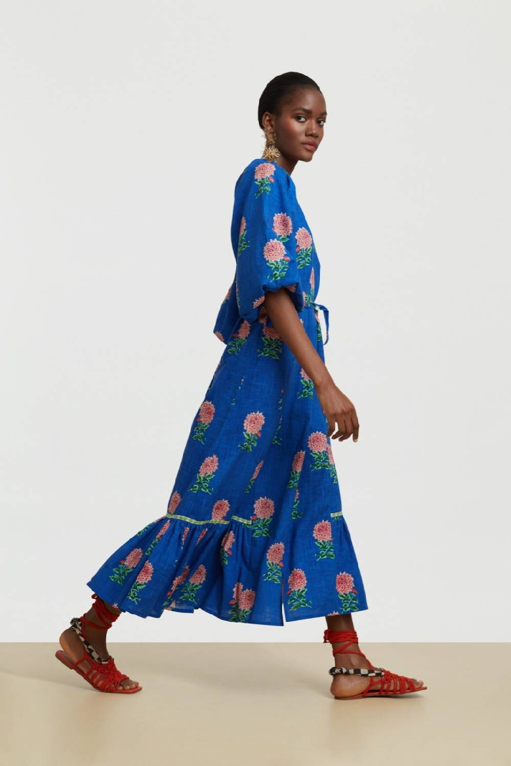 Lisa Corti abito mandili mamagoto royal blue Nuovo